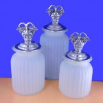 60004 FROSTED 3PC. CANISTER SET WITH LIDS